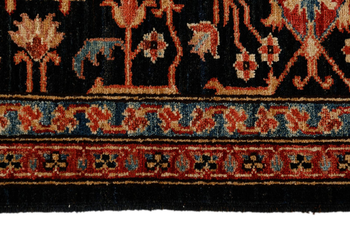 3x8 Navy and Multicolor Anatolian Traditional Runner