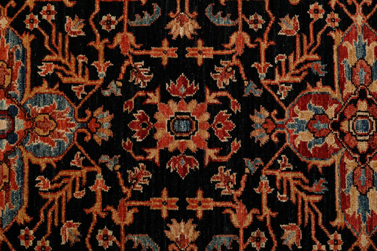 3x8 Navy and Multicolor Anatolian Traditional Runner