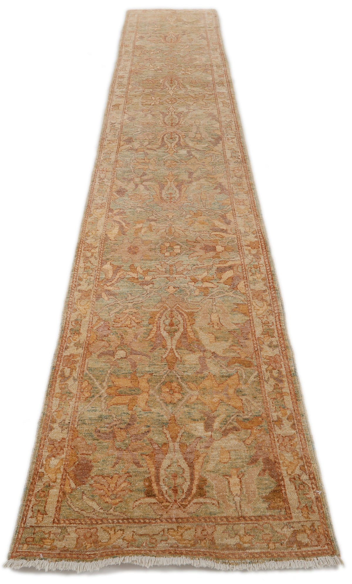 3x15 Blue and Ivory Anatolian Traditional Runner