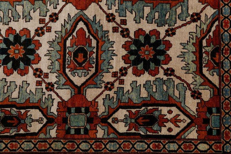 8x10 Ivory and Navy Anatolian Traditional Rug