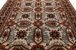 8x10 Ivory and Navy Anatolian Traditional Rug