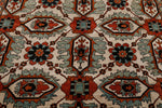 8x10 Ivory and Navy Anatolian Traditional Rug