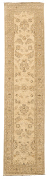 3x11 Ivory and Beige Turkish Traditional Runner