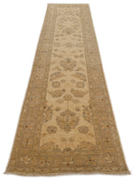 3x11 Ivory and Beige Turkish Traditional Runner
