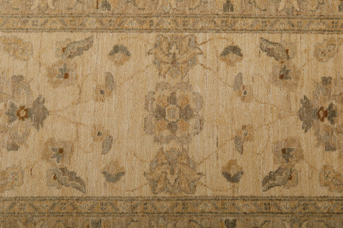 3x11 Ivory and Beige Turkish Traditional Runner