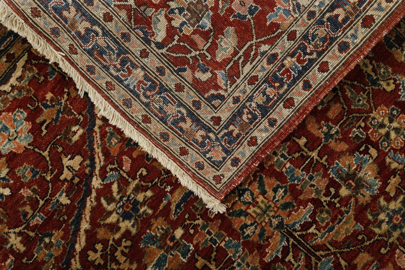 3x10 Burgundy and Navy Anatolian Traditional Runner