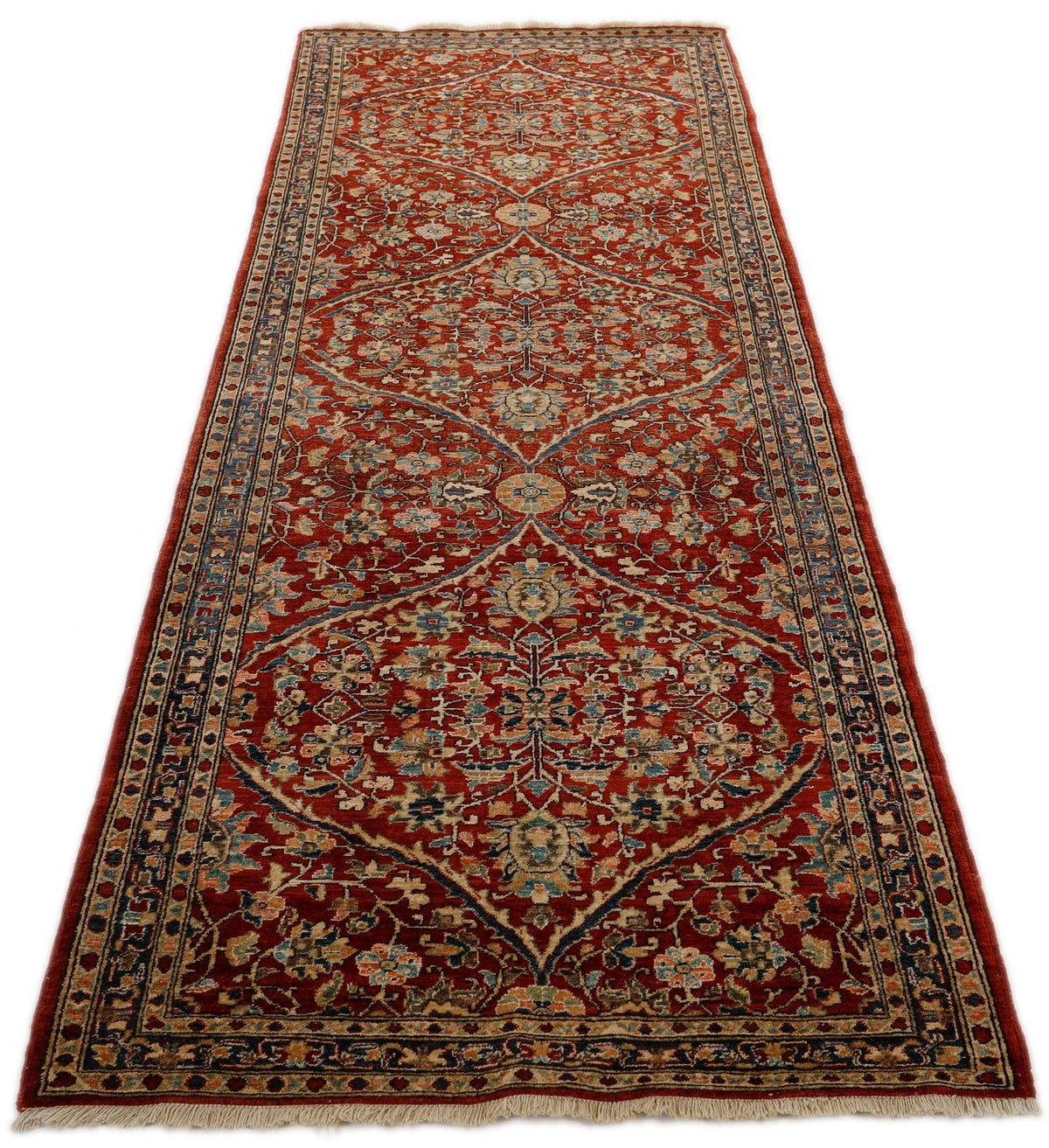 3x10 Burgundy and Navy Anatolian Traditional Runner