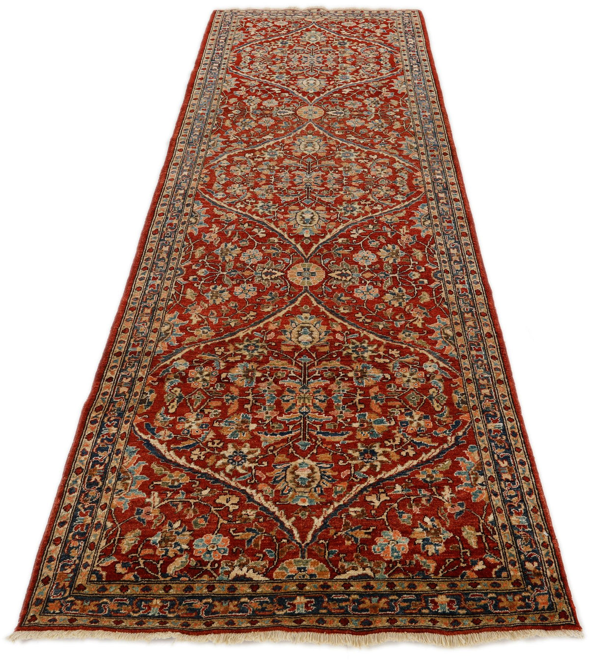 3x10 Burgundy and Navy Anatolian Traditional Runner