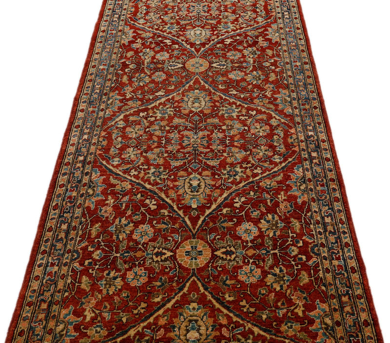 3x10 Burgundy and Navy Anatolian Traditional Runner