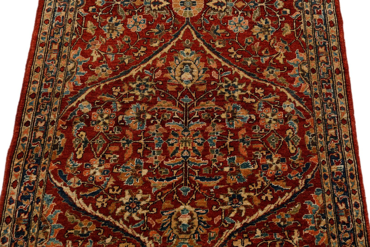 3x10 Burgundy and Navy Anatolian Traditional Runner