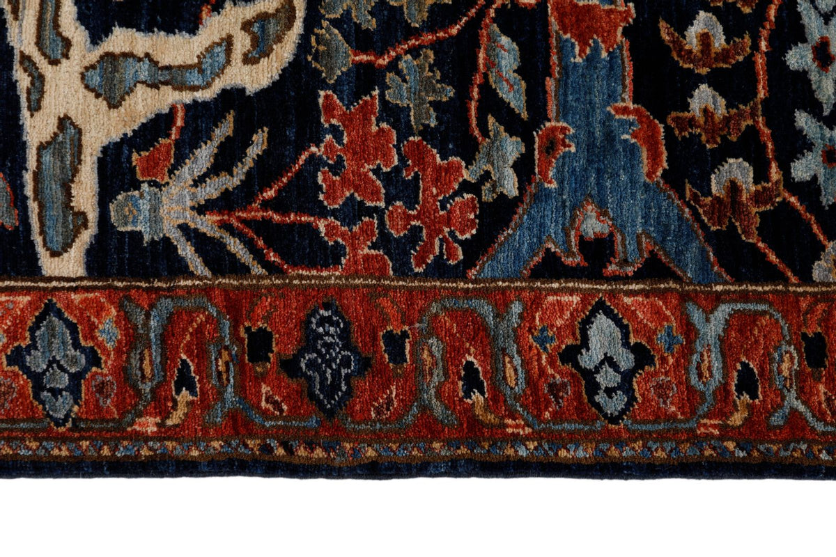 3x17 Navy and Rust Traditional Runner