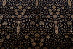 8x10 Navy and Ivory Turkish Silk Rug