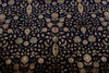 8x10 Navy and Ivory Turkish Silk Rug