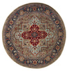 8x8 Red and Light Blue Anatolian Traditional Rug