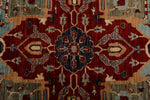 8x8 Red and Light Blue Anatolian Traditional Rug