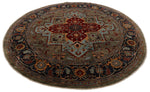 8x8 Red and Light Blue Anatolian Traditional Rug