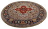 8x8 Red and Light Blue Anatolian Traditional Rug