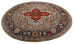 8x8 Red and Light Blue Anatolian Traditional Rug