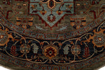 8x8 Red and Light Blue Anatolian Traditional Rug