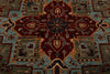 8x8 Red and Light Blue Anatolian Traditional Rug