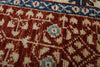 4x6 Ivory and Red Turkish Tribal Rug
