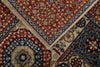 4x6 Ivory and Red Turkish Tribal Rug