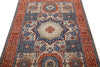 4x6 Ivory and Red Turkish Tribal Rug