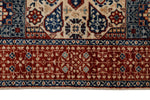 4x6 Ivory and Red Turkish Tribal Rug