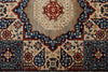 4x6 Ivory and Red Turkish Tribal Rug