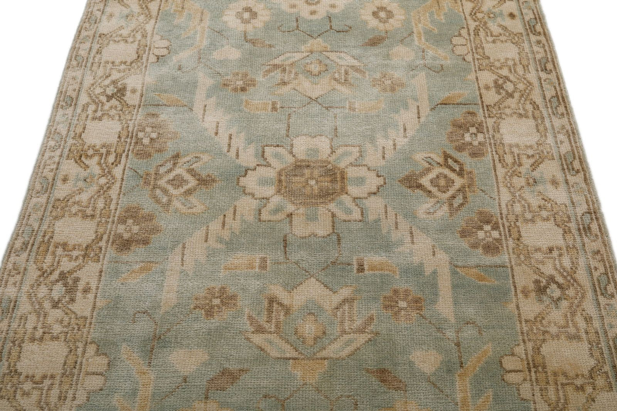 4x6 Gray and Ivory Turkish Oushak Rug