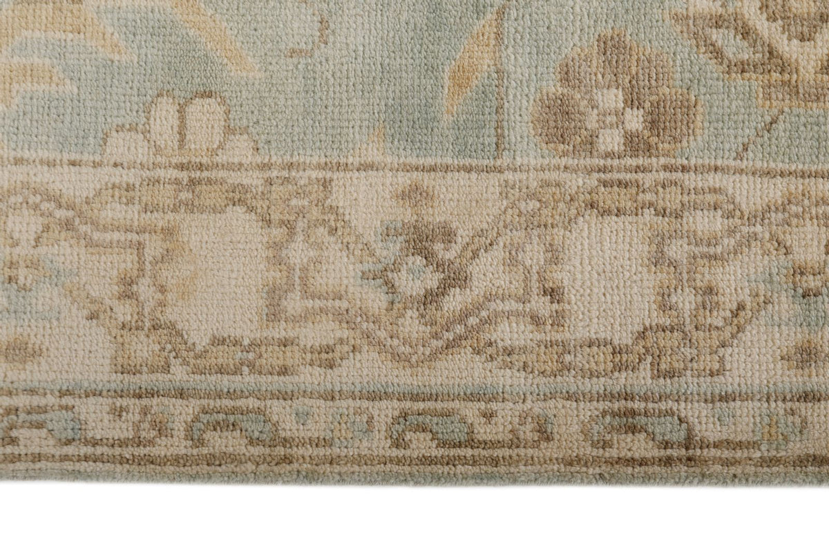 4x6 Gray and Ivory Turkish Oushak Rug