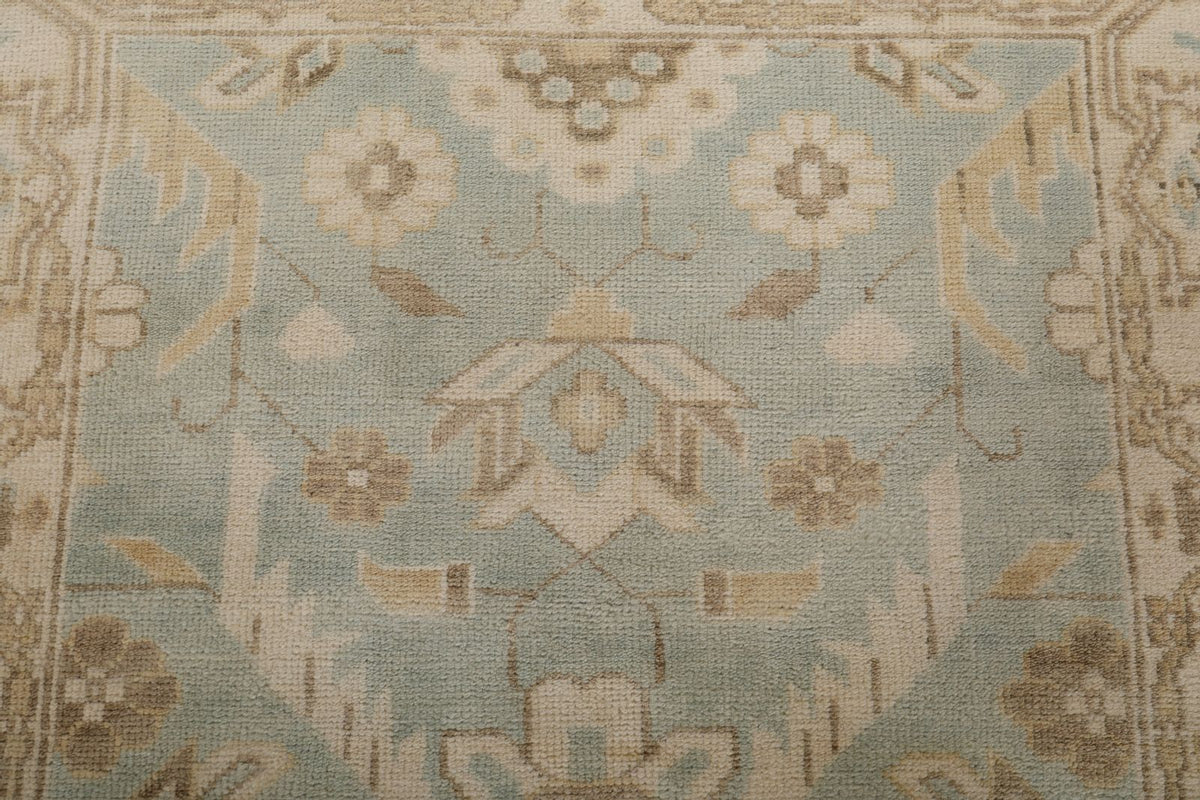 4x6 Gray and Ivory Turkish Oushak Rug