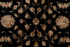 7x7 Charcoal and Ivory Turkish Silk Rug