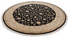 7x7 Charcoal and Ivory Turkish Silk Rug