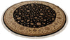 7x7 Charcoal and Ivory Turkish Silk Rug