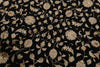 7x7 Charcoal and Ivory Turkish Silk Rug