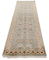 3x10 Gray and Ivory Turkish Silk Runner