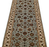 3x10 Gray and Ivory Turkish Silk Runner