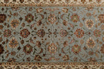 3x10 Gray and Ivory Turkish Silk Runner