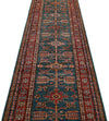 3x13 Green and Red Kazak Tribal Runner