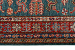 3x13 Green and Red Kazak Tribal Runner