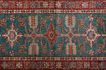 3x13 Green and Red Kazak Tribal Runner