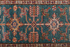 3x13 Green and Red Kazak Tribal Runner