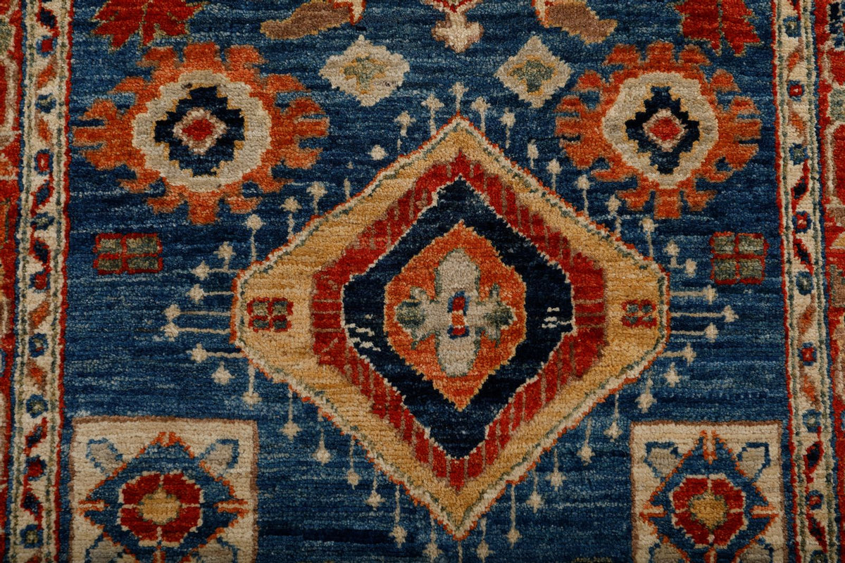 3x18 Navy and Red Anatolian Traditional Runner