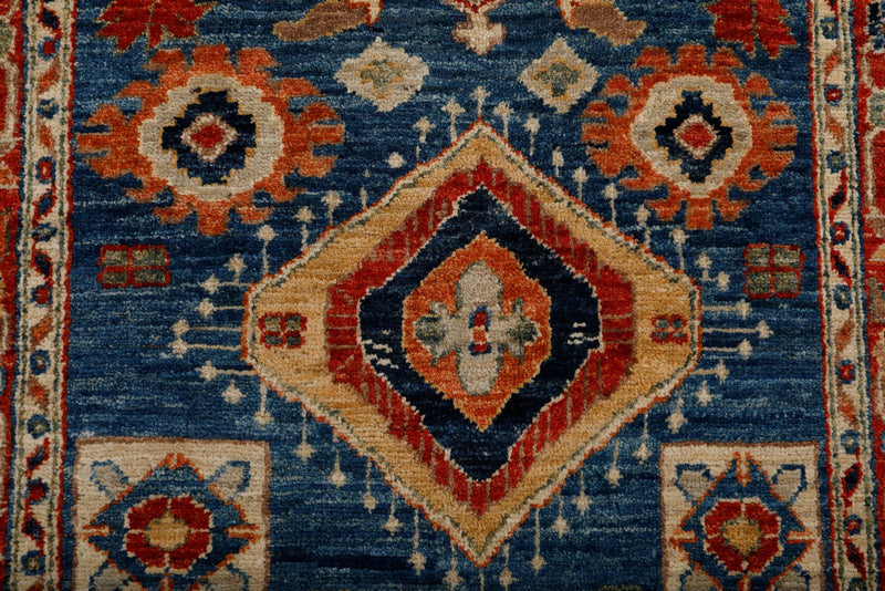 3x18 Navy and Red Anatolian Traditional Runner