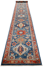 3x18 Navy and Red Anatolian Traditional Runner