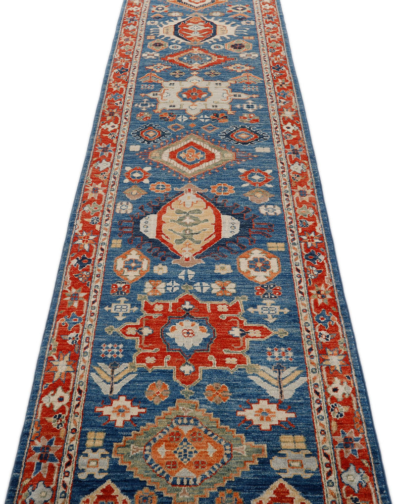 3x18 Navy and Red Anatolian Traditional Runner
