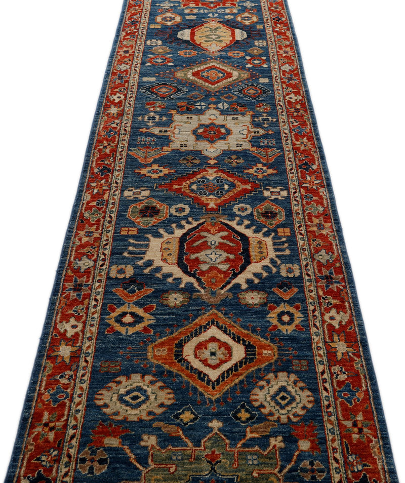 3x18 Navy and Red Anatolian Traditional Runner