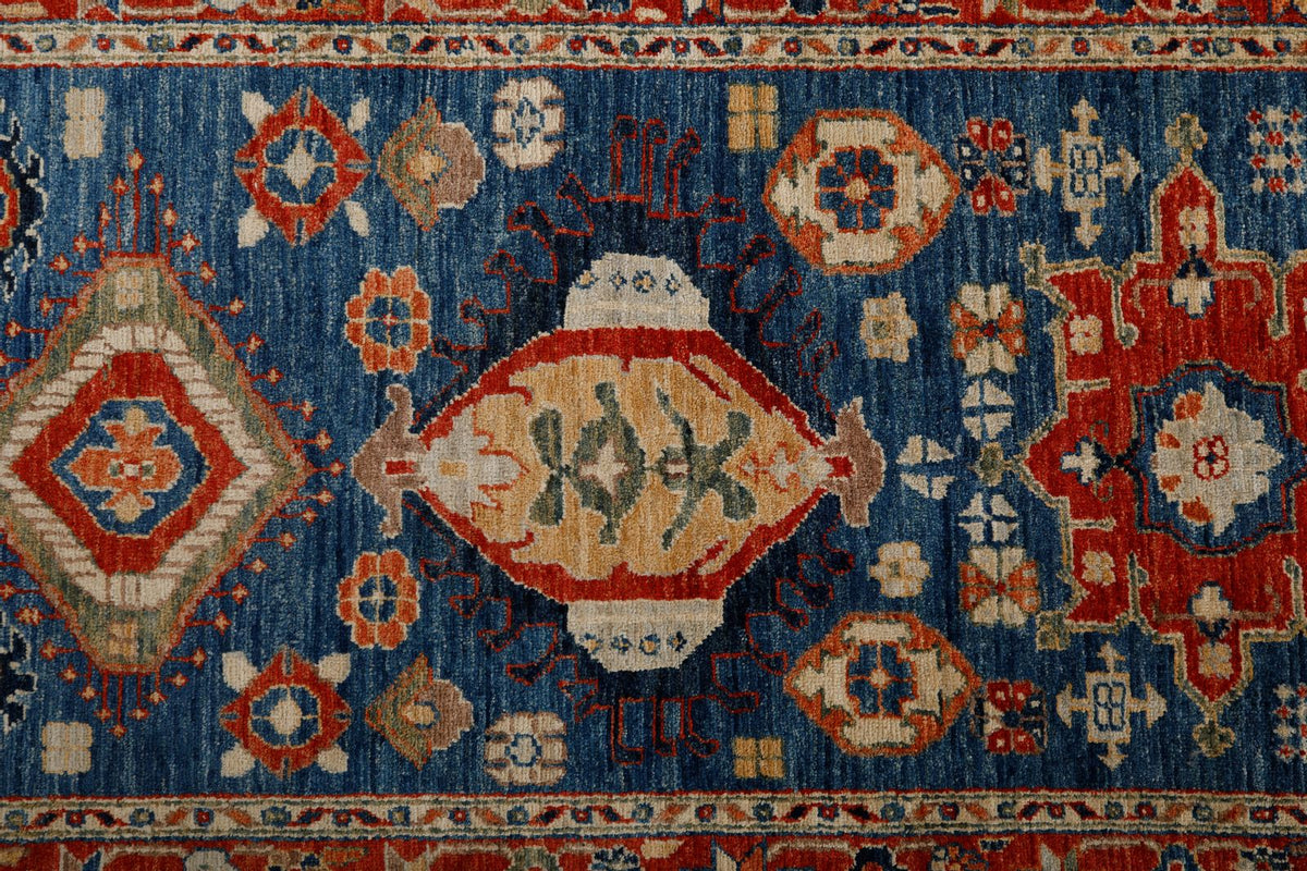 3x18 Navy and Red Anatolian Traditional Runner