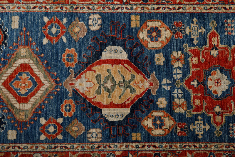 3x18 Navy and Red Anatolian Traditional Runner